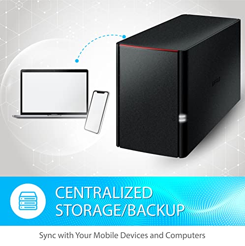 BUFFALO LinkStation 210 4TB 1-Bay NAS Network Attached Storage with HDD Hard Drives Included NAS Storage That Works as Home Cloud or Network Storage Device for Home