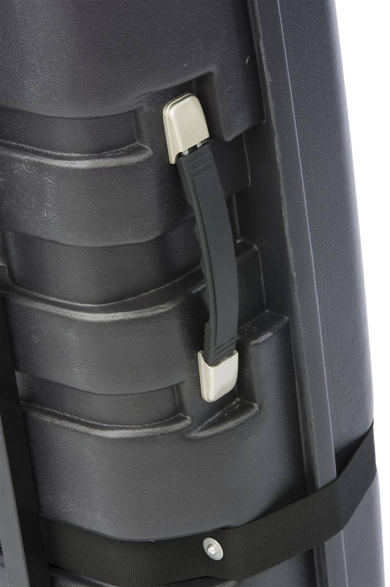 Displays2go 16.4 inch x 39 inch x 9.0 inch Trade Show Travel Carrying Case, ABS Plastic Shell (tsca1738), Black
