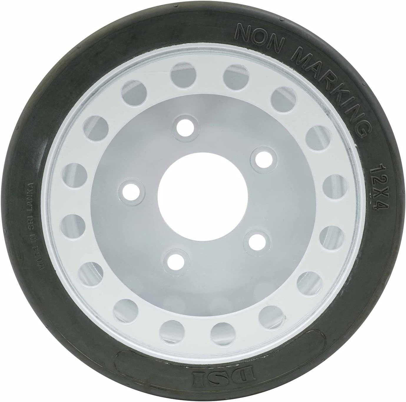 Mytee Products (2 Pack) SkyJack 158437, 158438, Scissor Lift Tires 12 x 4, Brake- Model # SJIII3219, SJIII3015, SJIII3215, SJIII3019 | Non-Marking Wheel Assembly