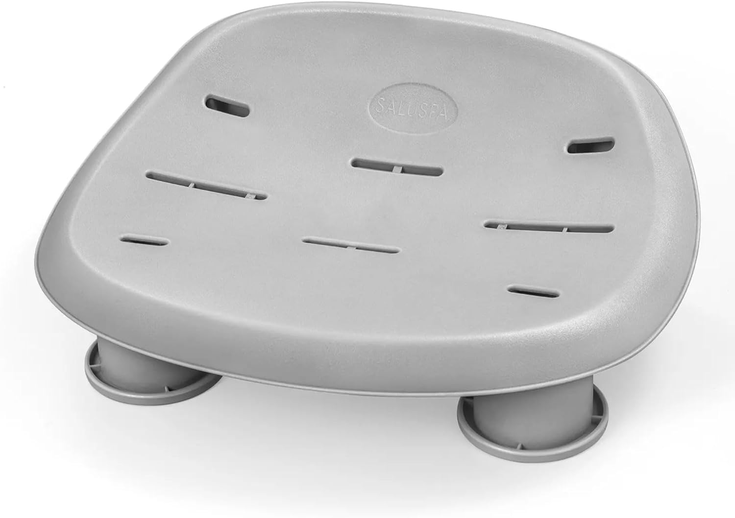 Bestway Coleman Sicily AirJet Inflatable Round Hot Tub with EnergySense Cover & 4 SaluSpa Underwater Non-Slip Pool Spa Seat with Adjustable Legs, Gray