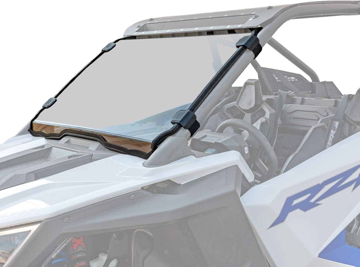 SuperATV Heavy Duty Scratch Resistant Full Windshield for 2020+ Polaris RZR Pro XP / Pro XP 4 | 1/4" Thick Polycarbonate 250X Stronger than Glass | Cut to Fit Your RZR Pro XP Perfectly! | USA Made!
