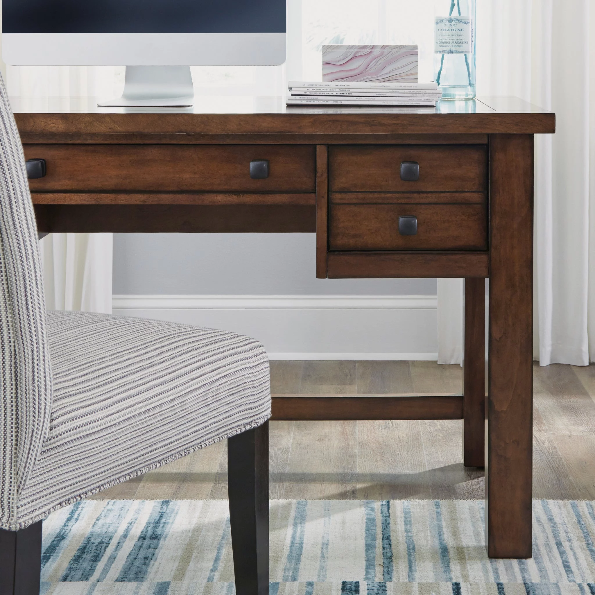 Homestyles Tahoe Wood Writing Desk in Brown