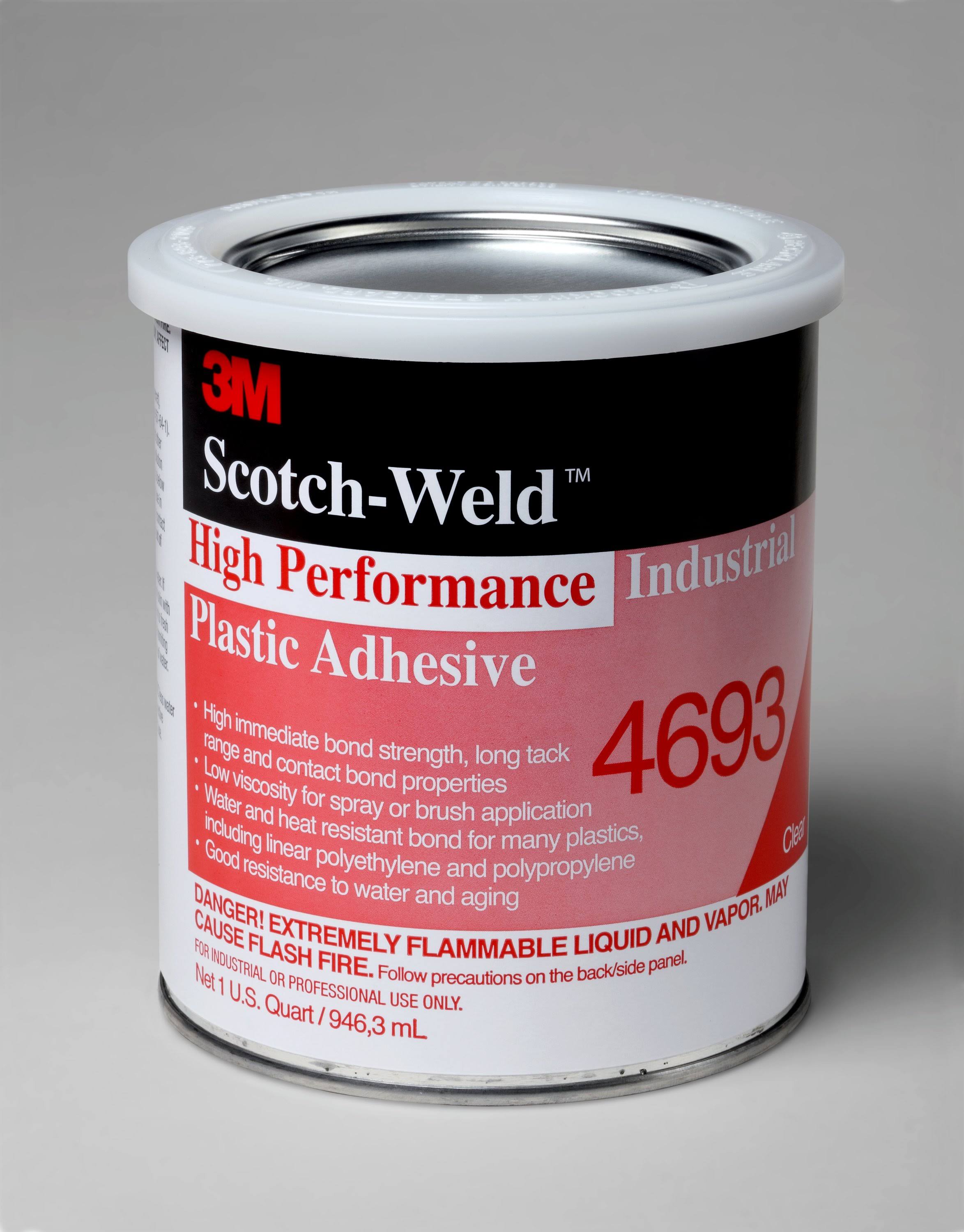 3M 4693 High Performance Industrial Plastic Adhesive Light Amber, 5 Gal Pail, 1 per Case