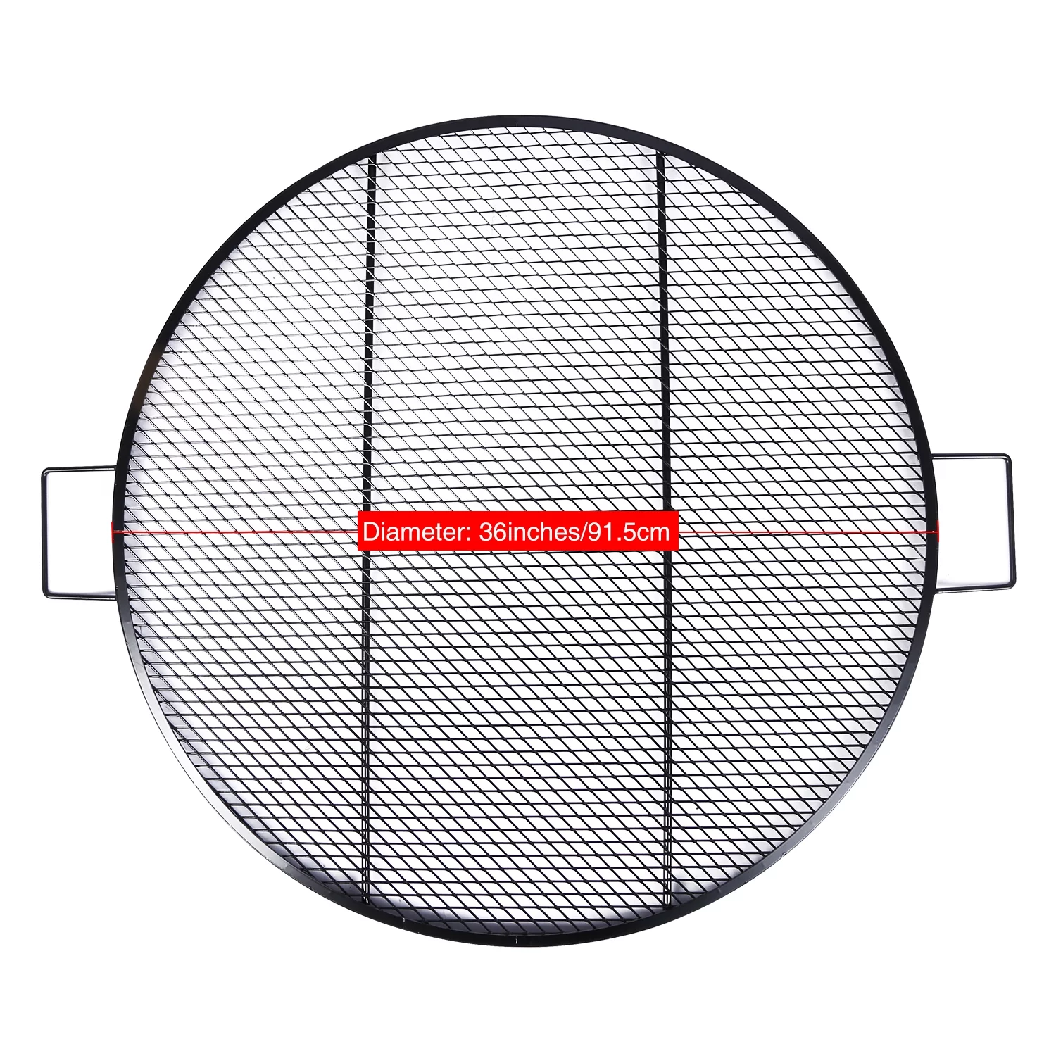 Lineslife Fire Pit Cooking Grill Grates, Heavy-Duty Outdoor Round BBQ X-Marks Grill, Camping Cookware, 36 Inch Black - Curated Treasures Market