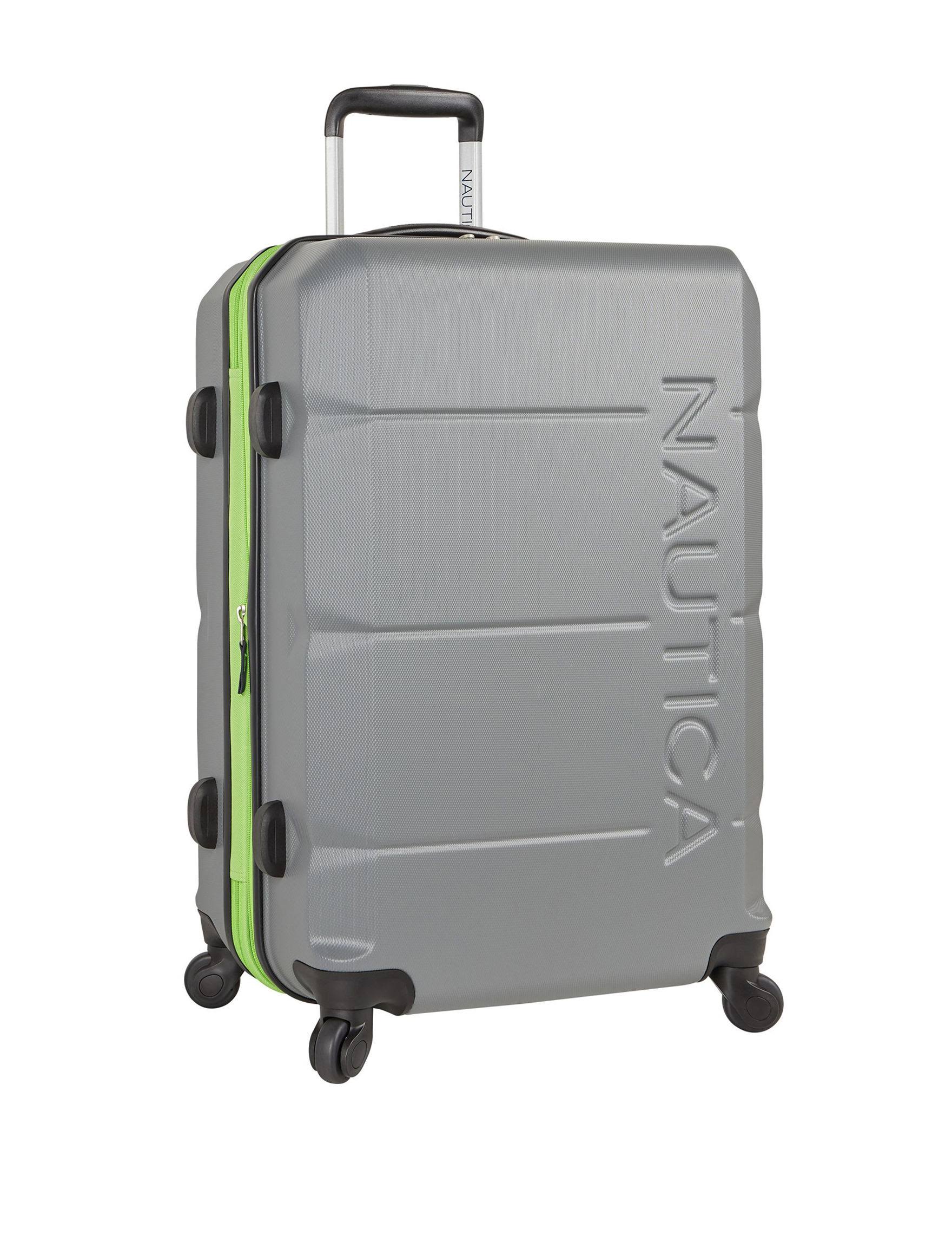 Nautica Marine Hardside Spinner Luggage Seal Grey, 24 in
