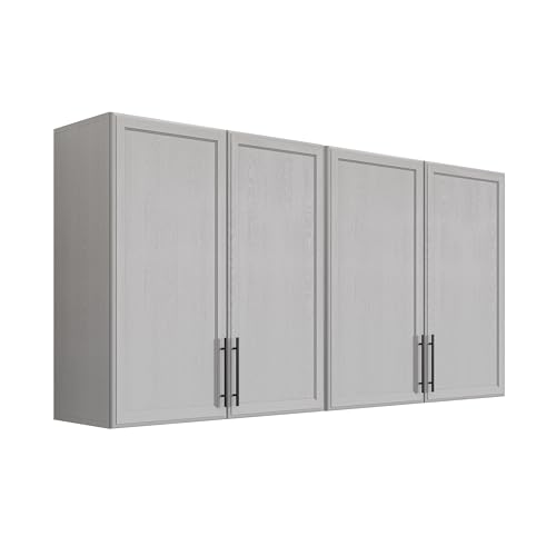 FIMELLO 30" Laundry Room Wall Cabinet with Adjustable Shelf, Large Wall Storage Cabinet, White Wall Cabinet with Doors, Upper Kitchen Cabinet, Cabinets for Laundry, Bathroom, Kitchen -White