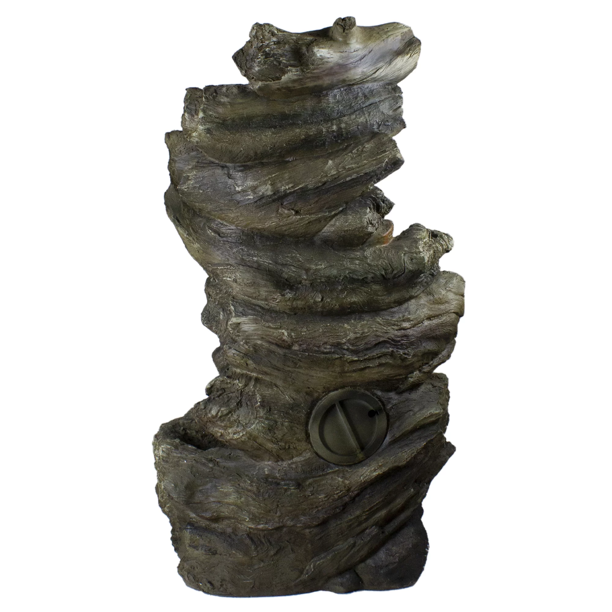 Northlight 42" Gray Lighted Rock Outdoor Garden Water Fountain