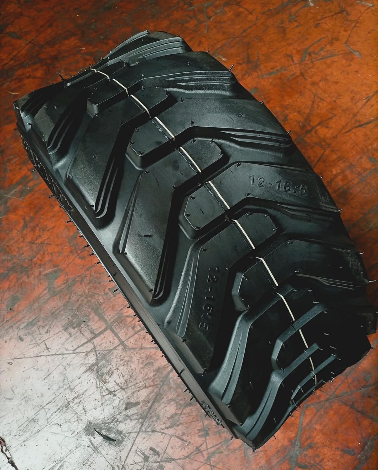 4 HORSESHOE 12-16.5 14PLY R-4 Skid Steer Tubeless Tires w/Extra Thick Rim-Guard Wall Super Heavy Duty H Load 12x16.5 305/70-16.5 NHS 12165 T168 SKS8 L2/G2
