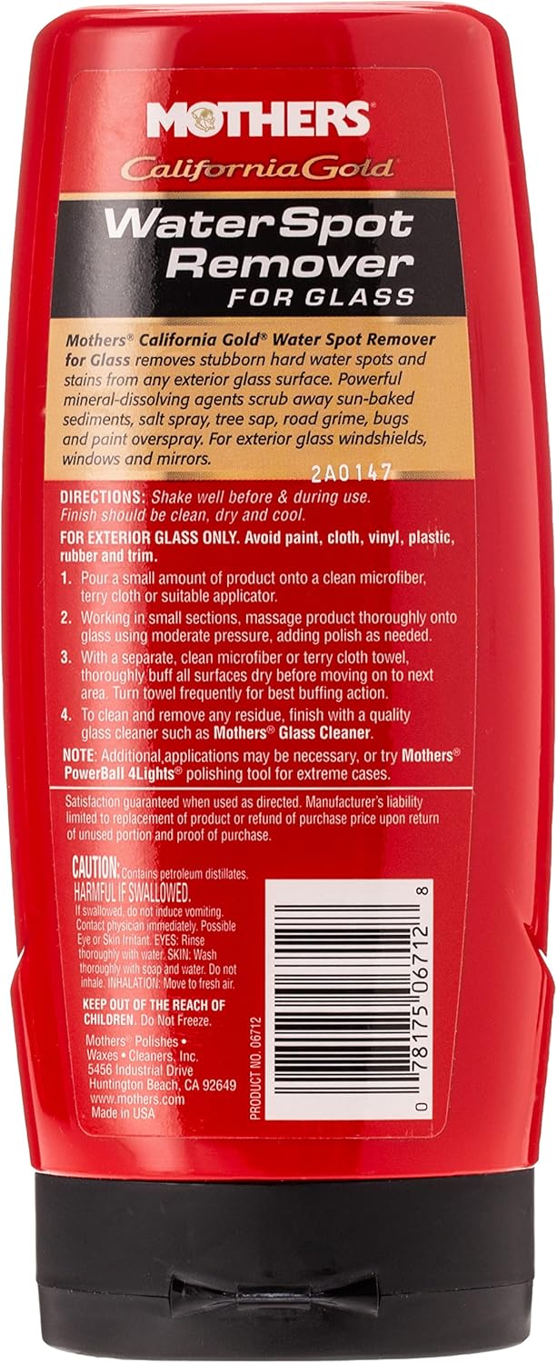 Mothers 06712-6 California Gold Water Spot Remover for Glass - 12 oz, (Pack of 6) Pack of 2