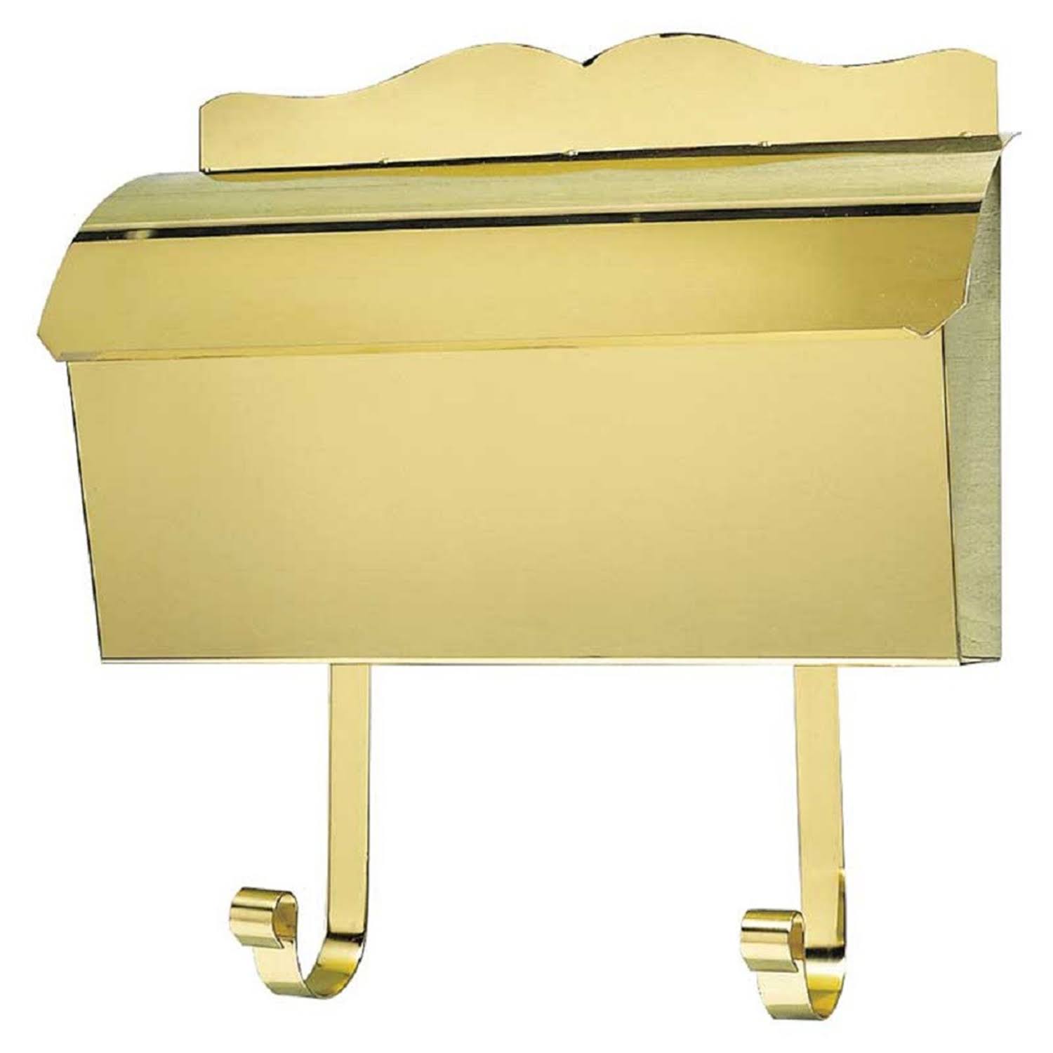 Qualarc Provincial Collection Brass Roll Top Mailbox - Smooth Polished Brass