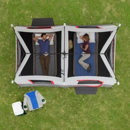 Ozark Trail 8 Person Instant Cabin Tent with LED Lighted Poles and Bluetooth Speaker