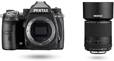 Pentax K-3 Mark III Flagship APS-C Black Camera Body - 12fps, Touch Screen LCD, Weather Resistant Magnesium Alloy Body with in-Body 5-Axis Shake Reduction. 1.05x Optical viewfinder with 100% FOV