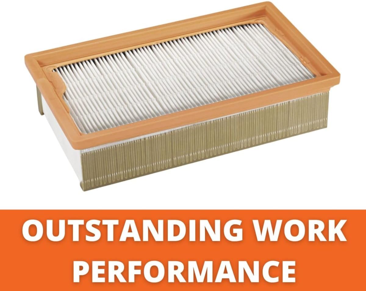 Fein Dust Extractor Flat Pleated-Fold HEPA Filter with 0.3 Micron for Hazardous Dust - 31345060010