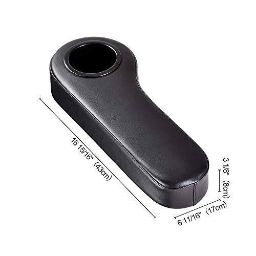 10L0L Golf Cart Rear Seat Kit Arm Rests with Cup Holder, Rear Seat Kit Universal EZGO, Club Car, Yamaha, More (Black)