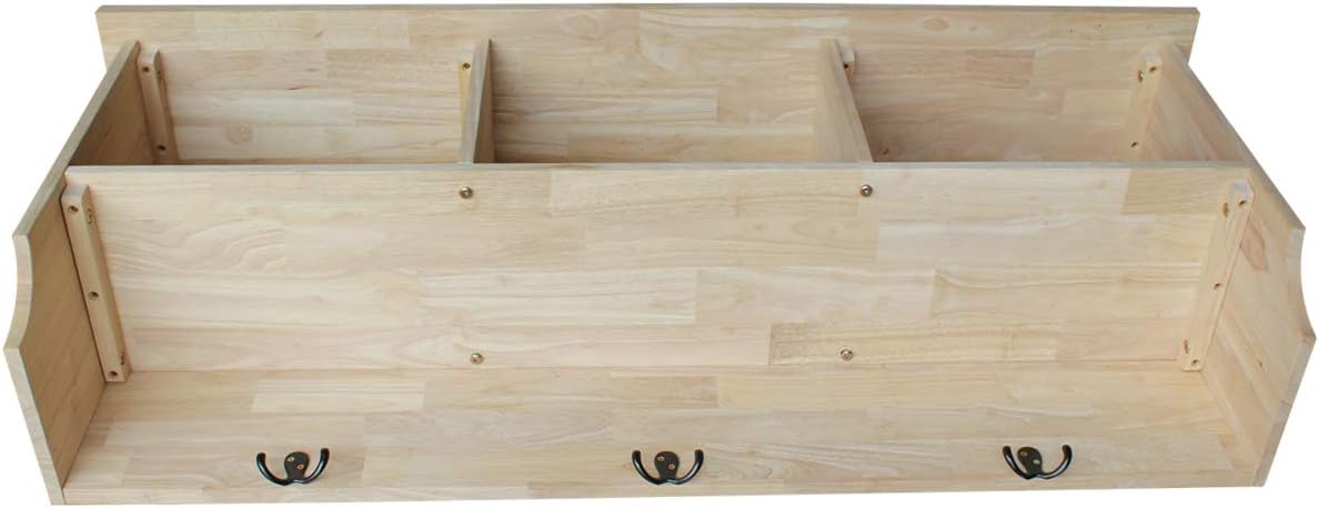 IC International Concepts Storage Wall shelf unit, Unfinished