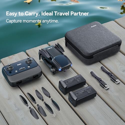 Ruko U11MINI 4K, Drones with Camera for Adults 4K Video 8K Photo, Under 249g, 3-Axis Gimbal EIS, 20000ft FPV Transmission, AI Takeoff/Landing, Auto Return, GPS with Beeper, Beginner (96-Min Flight)