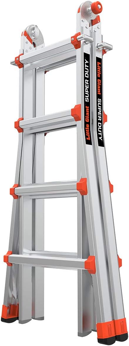 Little Giant Ladders, Super Duty, M17, 17 foot, Multi-Position Ladder, Aluminum, Type 1AA, 375 lbs weight rating, (10402)