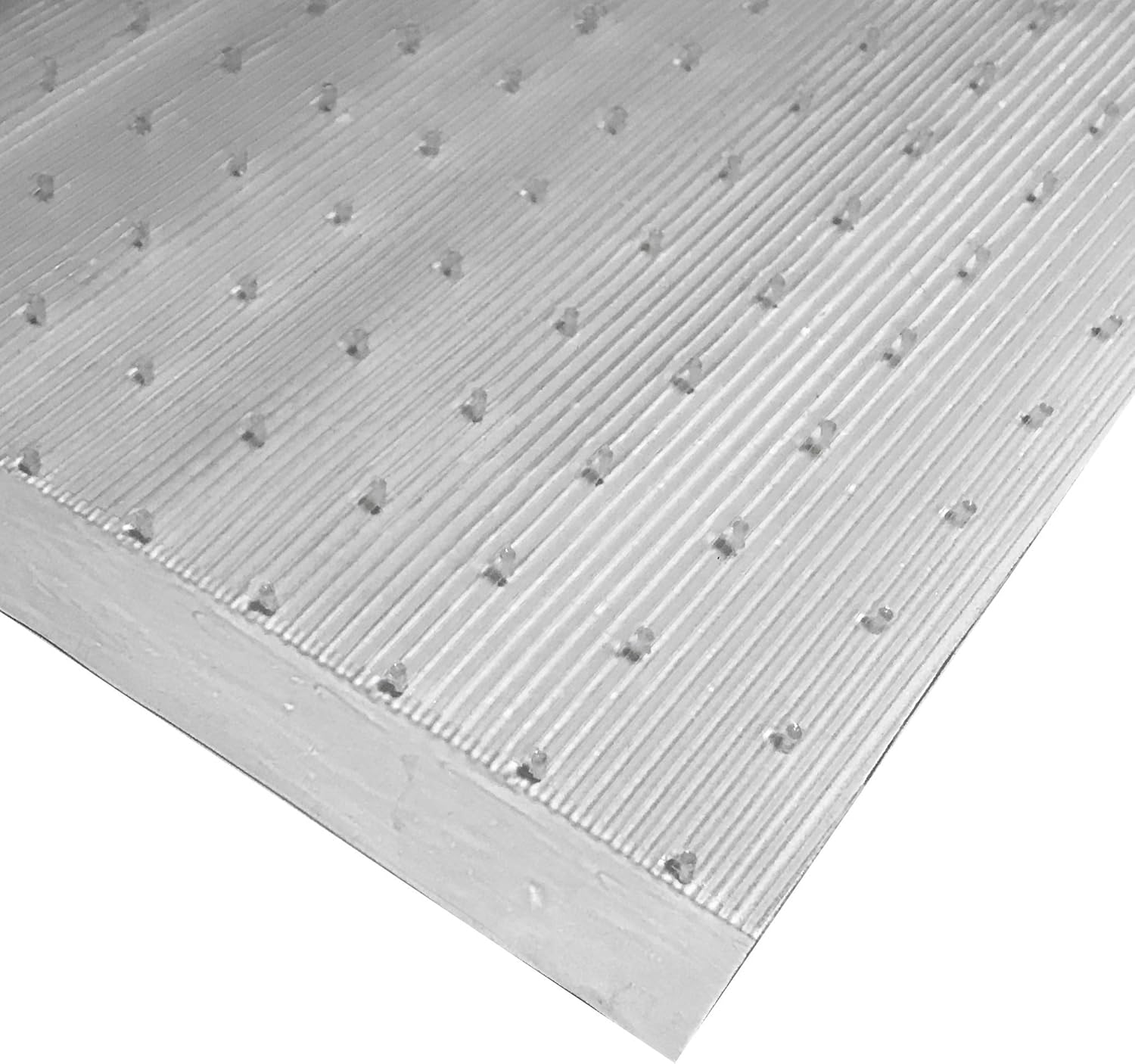 Resilia - Clear Vinyl Plastic Floor Runner/Protector for Low Pile Carpet - Skid-Resistant Decorative Pattern, (27 Inches Wide x 12 Feet Long)