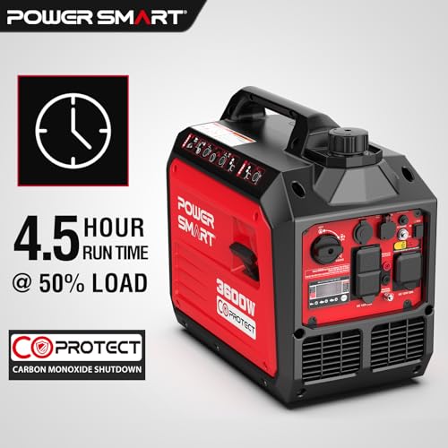 PowerSmart 2500-Watt Portable Inverter Generator with Super Quiet for Camping