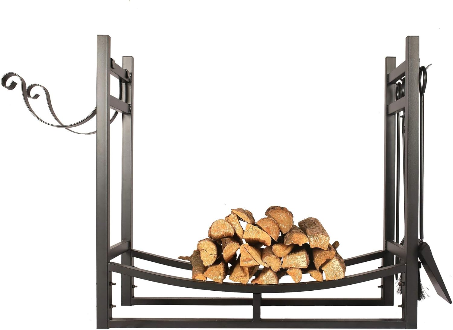 1. GO 3 Feet Indoor/Outdoor Heavy Duty Firewood Log Rack with wood Holder, 30 Inch Tall