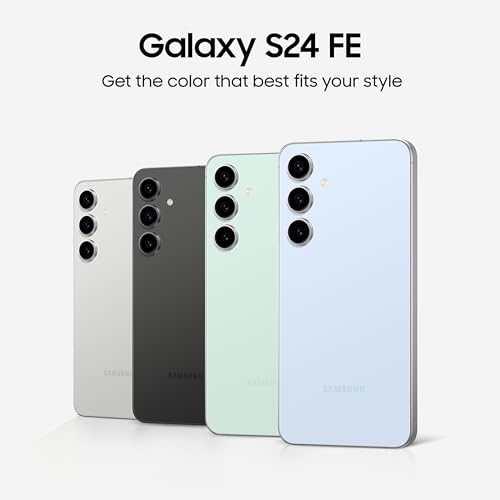 Samsung Galaxy S24 FE AI Phone, 128GB Unlocked Android Smartphone, High-Res 50MP Camera, Long Battery Life, AMOLED Bright Display, US Version, 2024, US 1 Yr Warranty, Mint