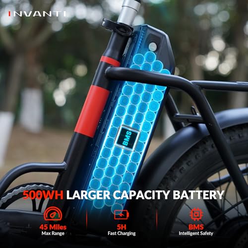 Folding Electric Bike, Peak 1000W Ebikes for Adults, 25Mph Top Speed 45Miles 20" Step-Thru Fat Tire Electric Bike with Rear Rack,7-Speed,Front Suspension