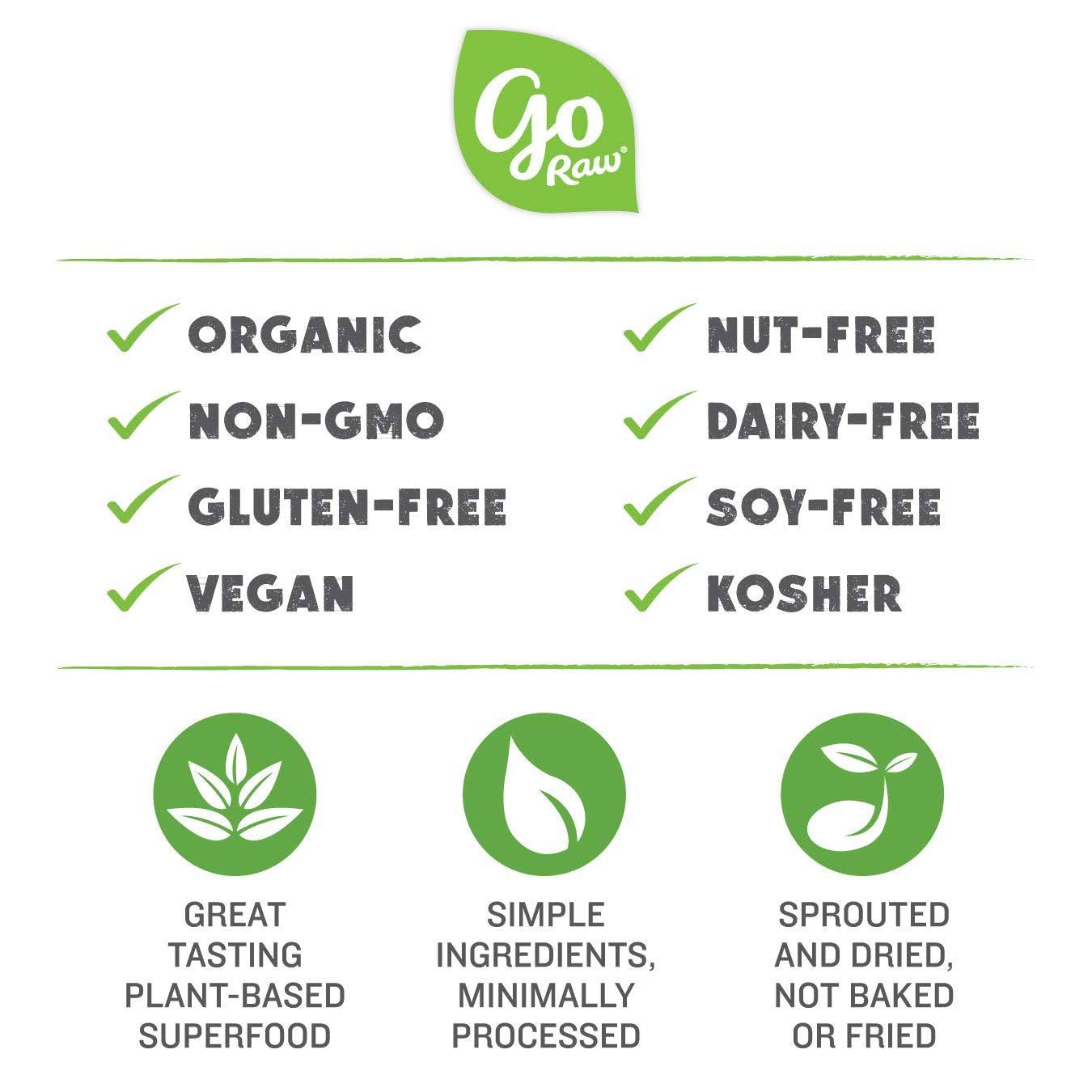 Go Raw - Organic Sprouted Bars Spirulina Sesame - 25 Bars