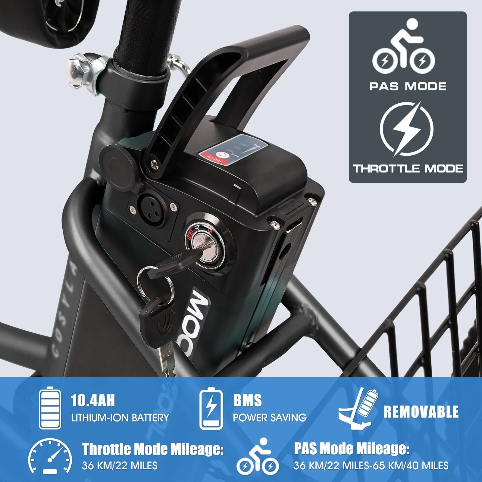 Lilypelle Adult Electric Tricycles,3 Wheel Electric Bike,15.5 Mph Electric Trikes for Seniors,7-Speed & 4 Adjustable Riding Modes Electric Tricycle With Removable Lithium Battery