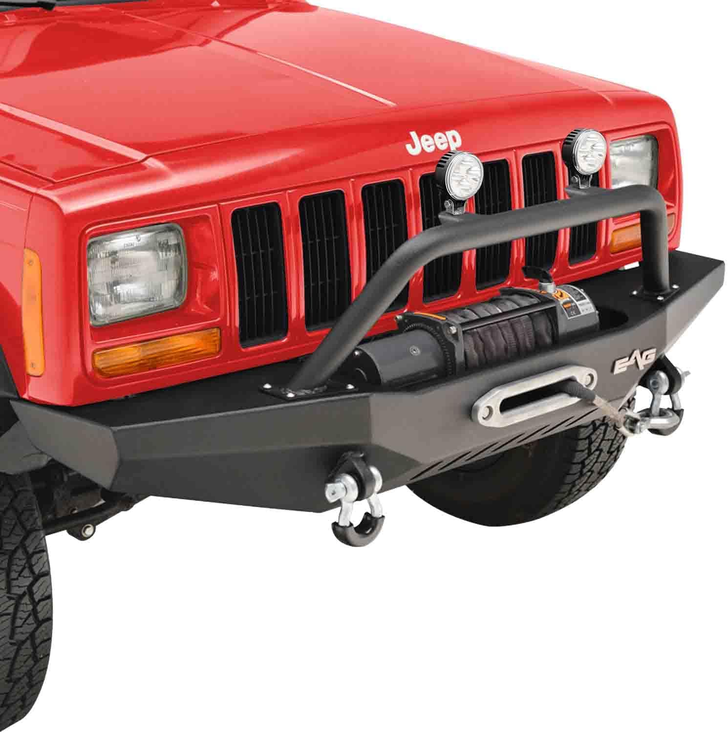 KML Offroad Front Bumper W/Winch Plate Fit for 84-01 Cherokee XJ