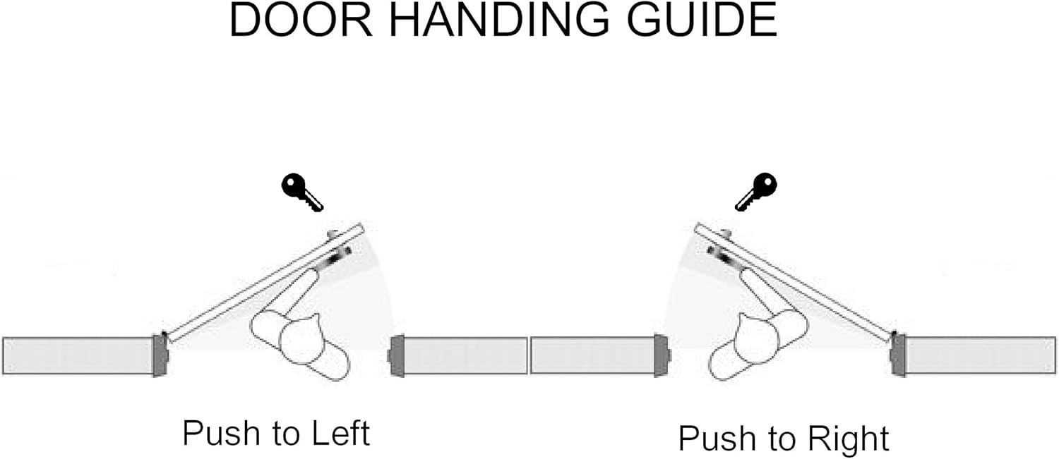 Pacific Doorware Adams Rite Style Latch Storefront Door Mortise Deadlatch Lock Exit Paddle Handle Kit w/Cylinder & Keys, in Duronotic (1-1/8" Backset, Push Door to Left)