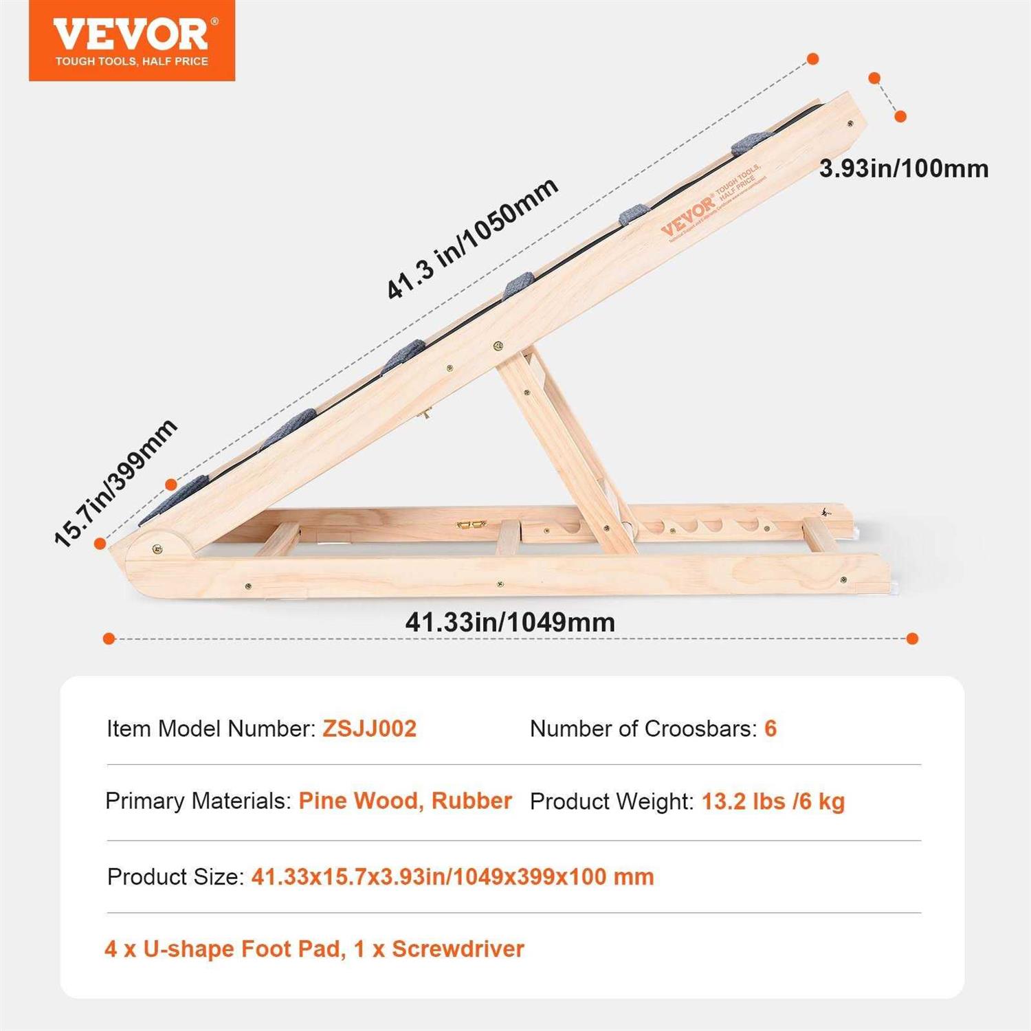 VEVOR Dog Ramp Folding Pet Ramp for Bed Adjustable Dog Ramp for Small - Pet Supplies online store