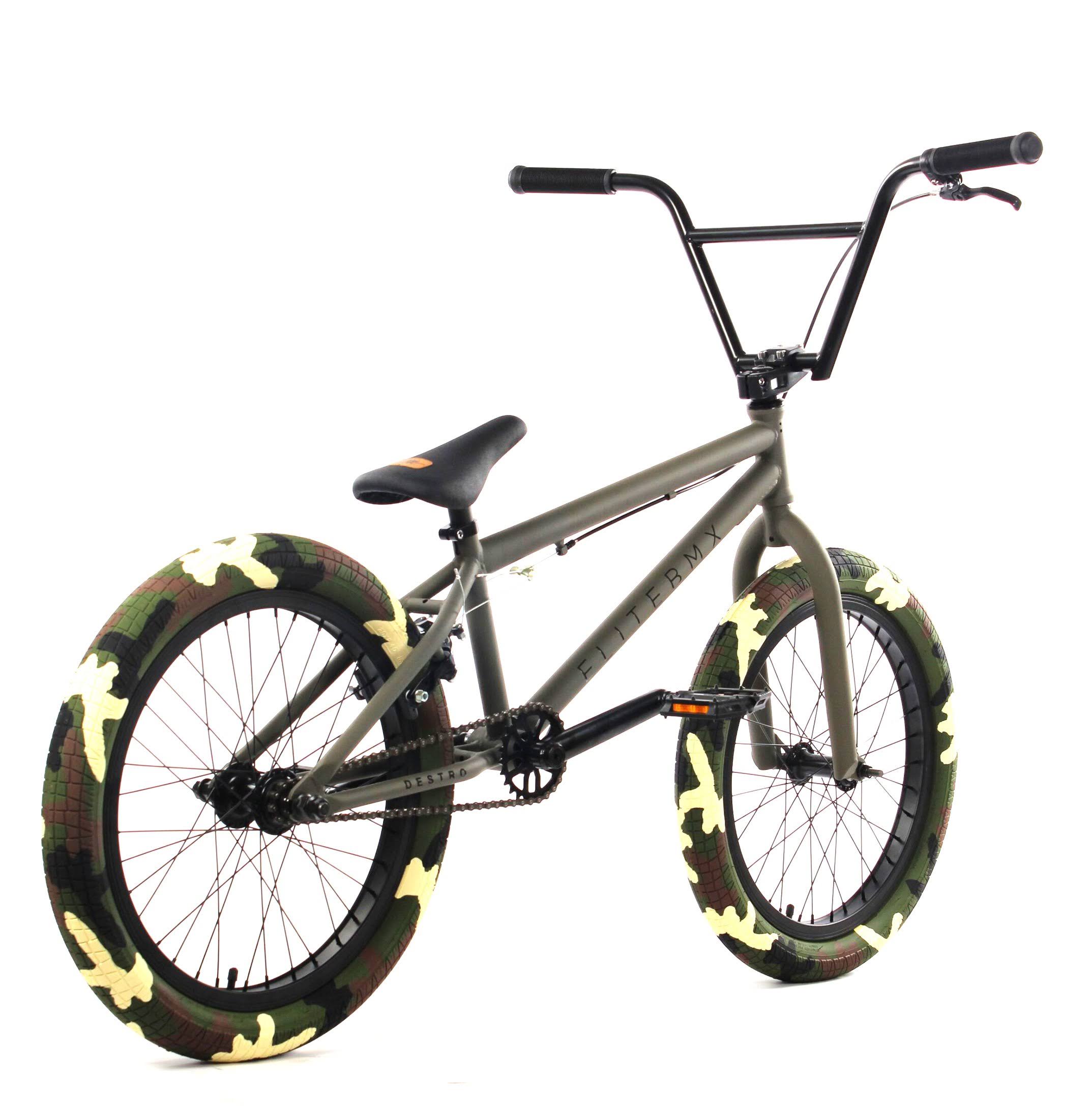 2021 Elite BMX Destro Lightweight Freestyle BMX Bike Bicycle Black Camo
