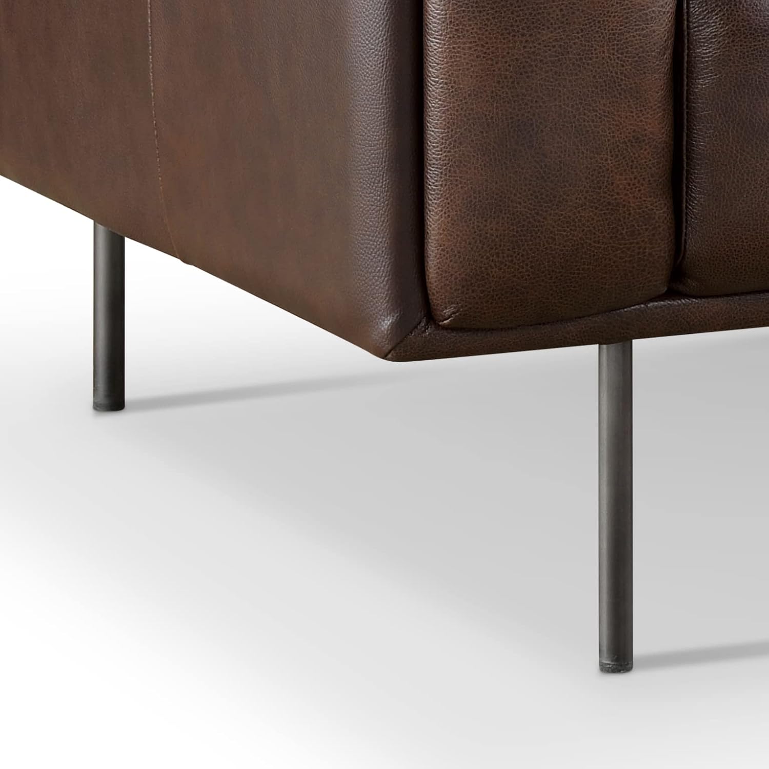 Abbyson Living Luca Leather Sofa, Brown