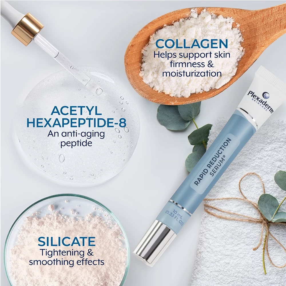 Plexaderm Rapid Reduction Eye Serum - Advanced Formula Anti Aging Visibly Reduces Under-Eye Bags, Wrinkles, Dark Circles, Fine Lines & Crow's Feet Instantly Instant Wrinkle Remover for Face