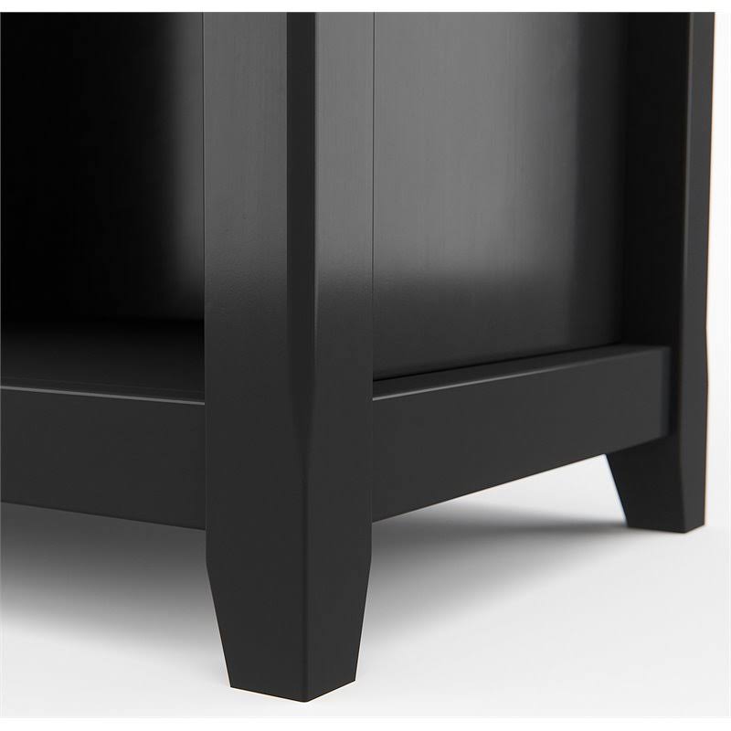 Simpli Home Amherst Solid Wood 5 Shelf Bookcase in Black