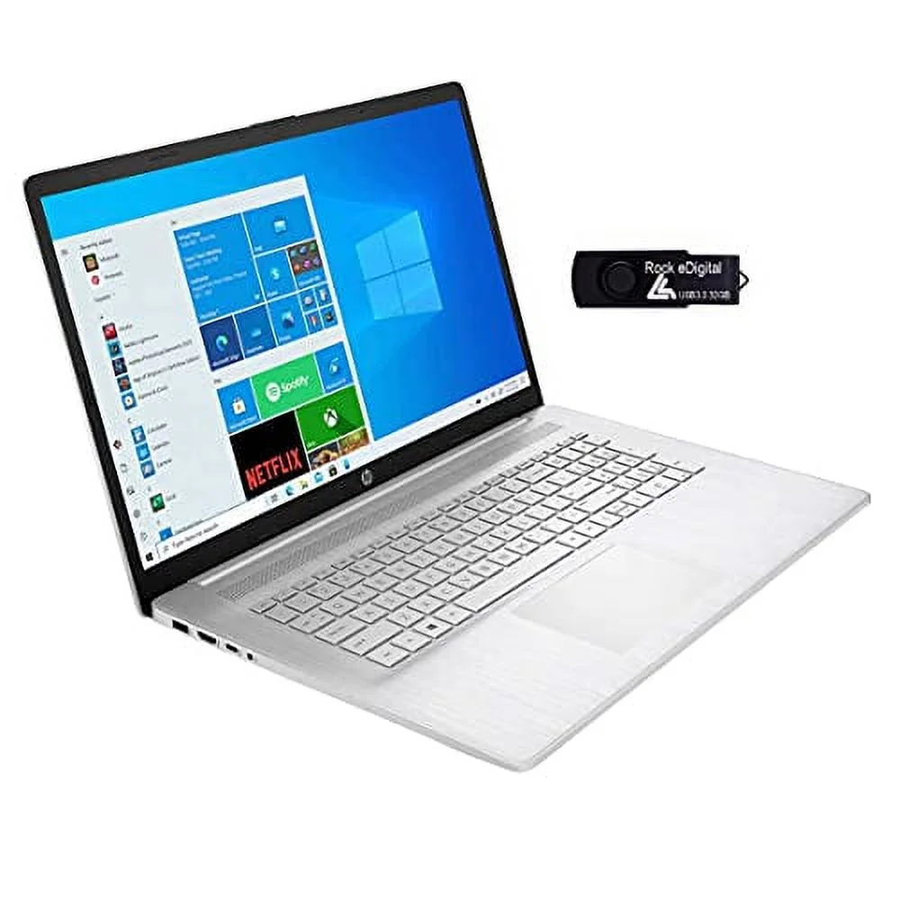 HP 2023 17.3" HD+ Touchscreen Laptop AMD 6-Core Ryzen 5 5500U AMD Radeon Graphics 32GB RAM DDR4 1TB NVMe SSD USB-C WiFi AC BT5.0 HDMI Webcam Windows 11 Home w/RE USB