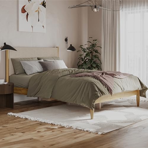 DG Casa Reign Queen Bed Boucle Platform, A2-Taupe