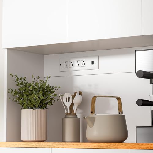 Black Kitchen Pantry Cabinet, 71" Tall Kitchen Storage Cabinet with Power Outlet, Freestanding Kitchen Hutch with countertop
