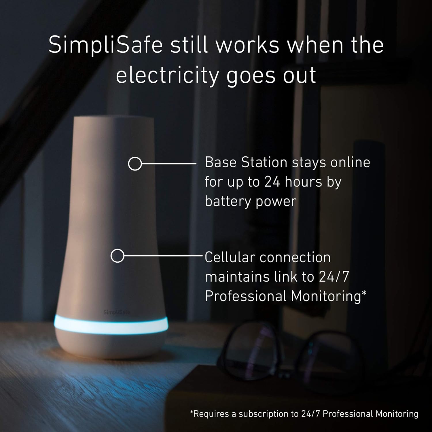 SimpliSafe 9 Piece Wireless Home Security System w/HD Camera - Optional 24/7 Professional Monitoring - No Contract - Compatible with Alexa and Google Assistant