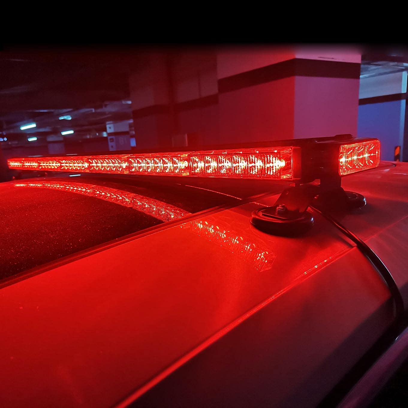 Evershine Signal 38.2 Inch 78 Led Strobe Flashing Light Bar Double Side Emergency Hazard Warning Lighting Bar with Magnetic for Car Truck Roof Safety-Amber(6-Bar)