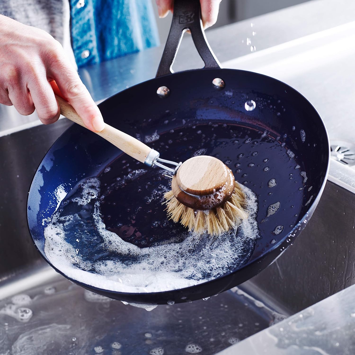 BK Black Steel Seasoned Carbon Steel Skillet, 12