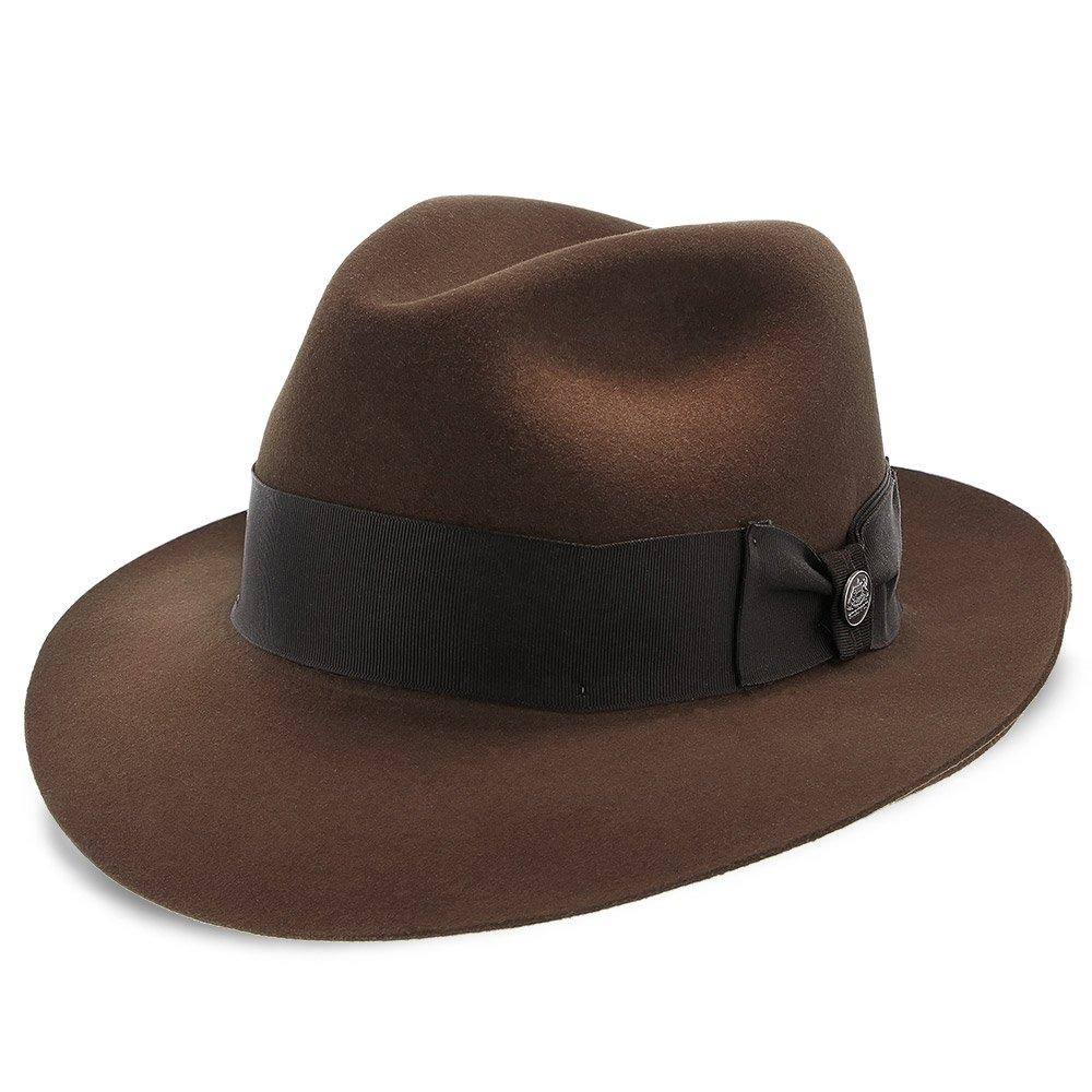 Stetson Temple Fur Felt Fedora Hat, Gray