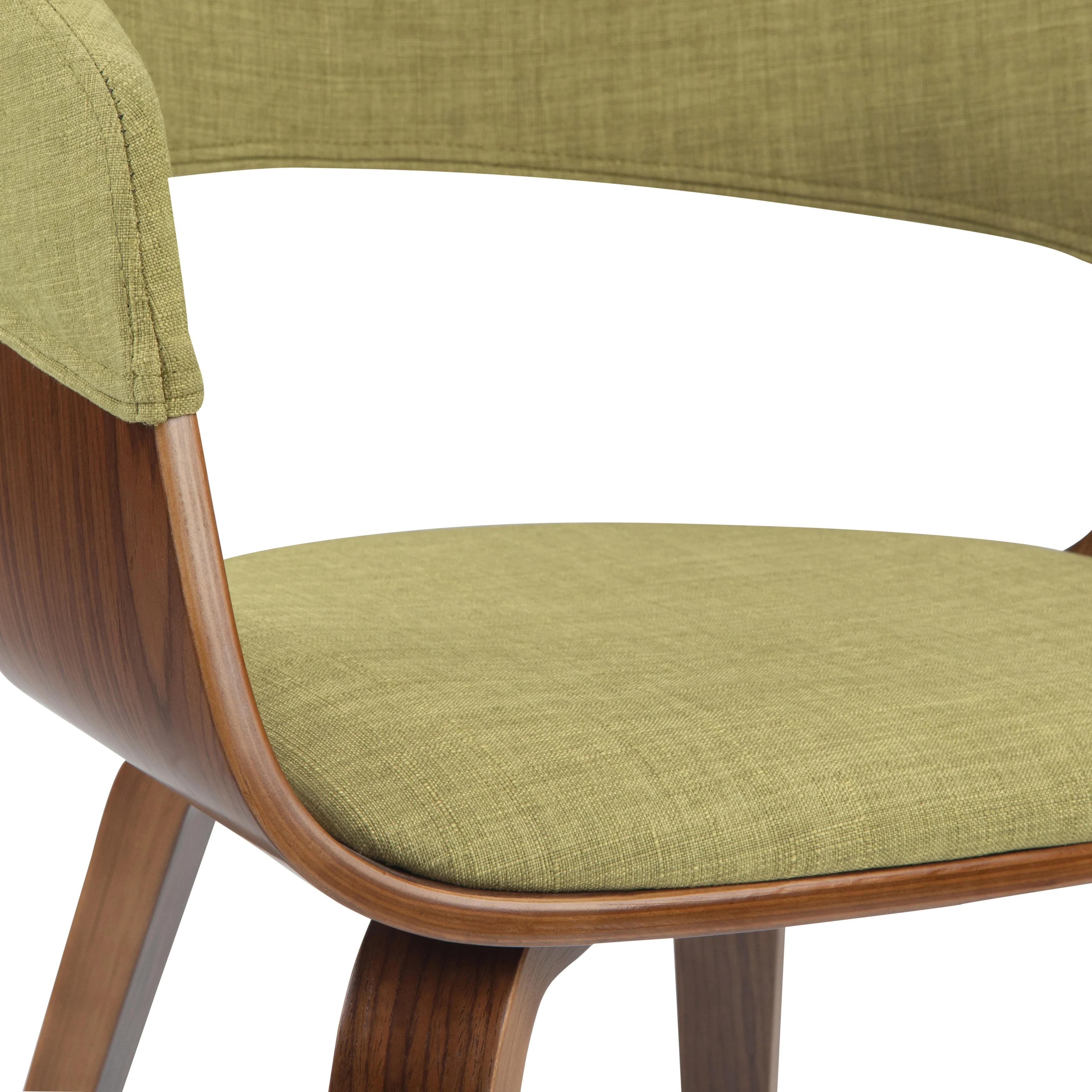 WyndenHall  Calinda Mid Century Modern Bentwood Dining Chair - 20.5"w x 21.7"d x 30.9"h Acid Green