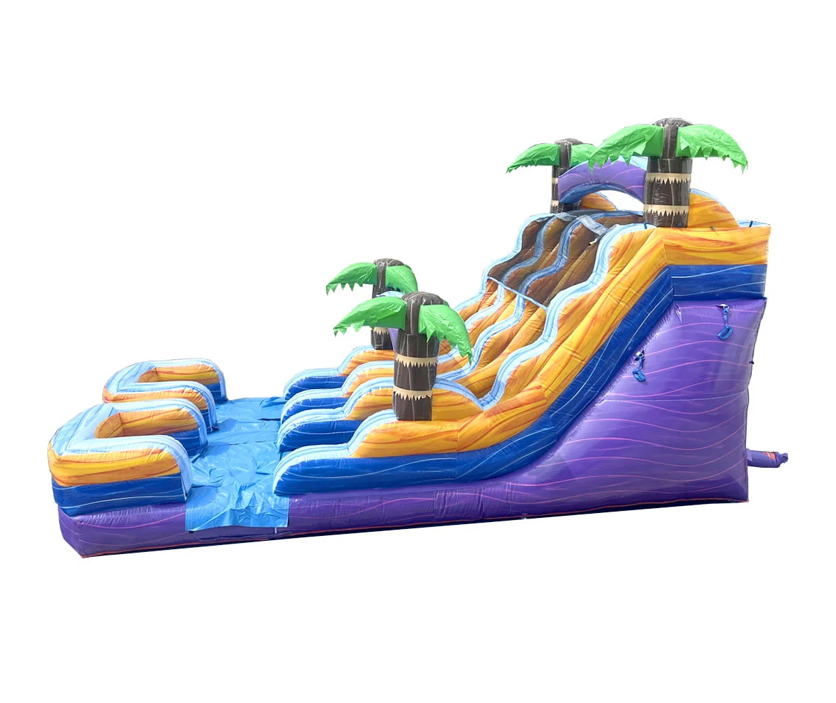 TentandTable Commercial Inflatable Water Slide, Rainbow Double Lane with Blower, 13'