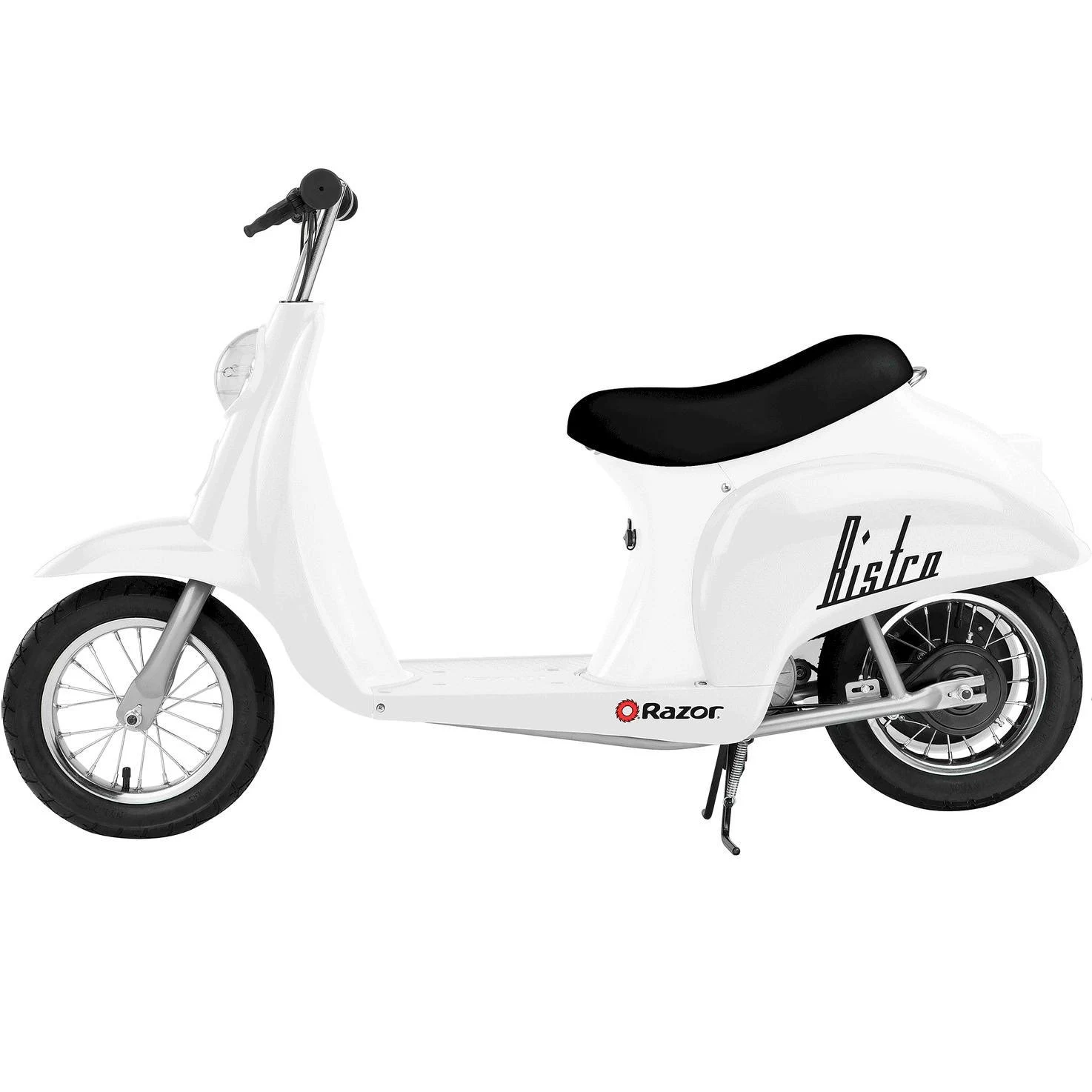 Razor Pocket Mod Miniature Euro 24V/250W Electric Retro Scooter, White + Helmet