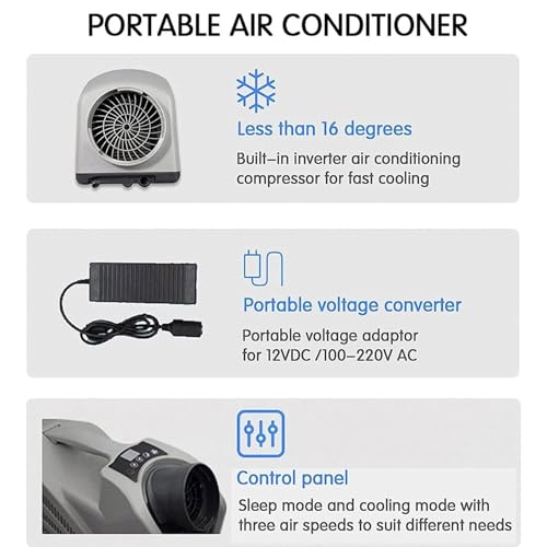 2350 BTU Portable Air Conditioners ABS Aluminium Alloy Fast Cooling Outdoor Air Conditioner Low Power Consumption DC24V 210W