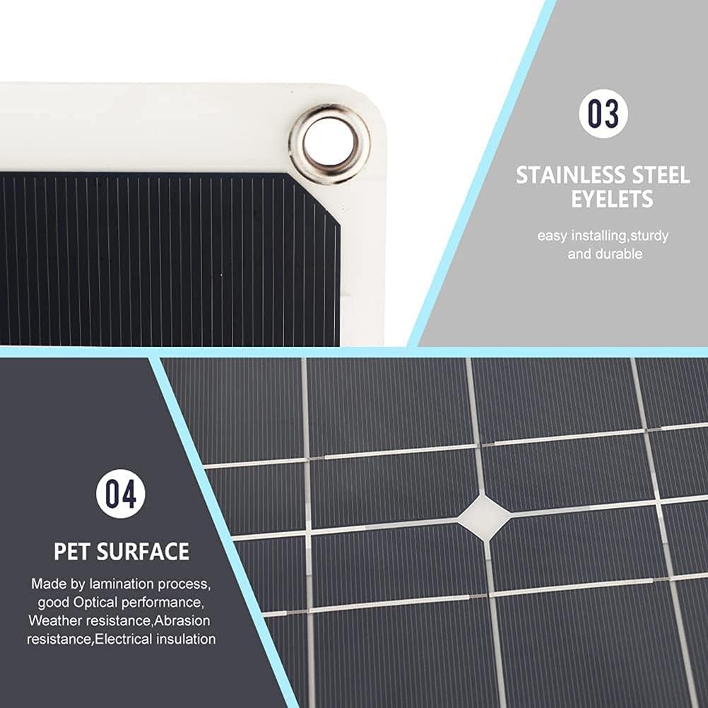 Solar Panel 600W 2X 300W PET Flexible Solar Panel Portable Mono Solar Battery Charger with Controller for Car Yacht Battery Boat,with 40A Controller …