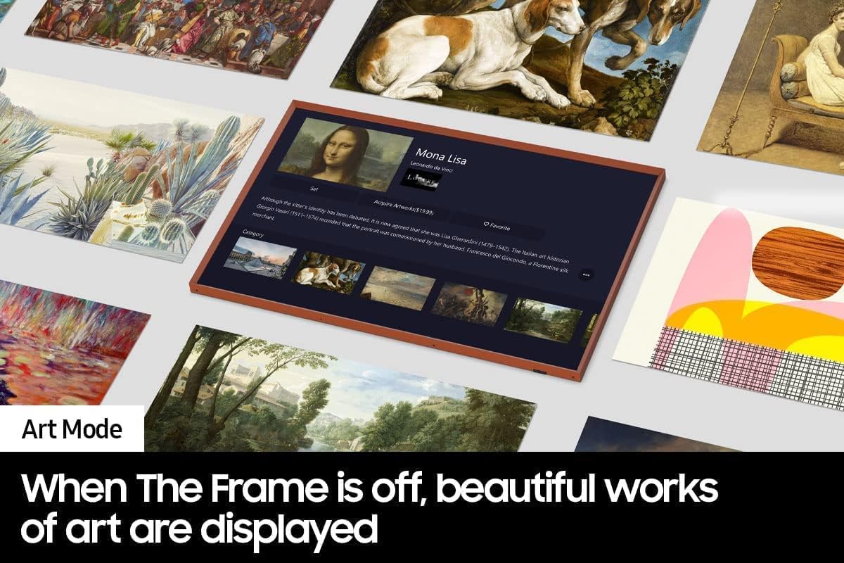 Samsung QN43LS03BAF 43-Inch Class QLED 4K LS03B Series The Frame Quantum HDR Smart TV 2022 QN43LS03BAFXZA Includes Free 2 Year-Warranty