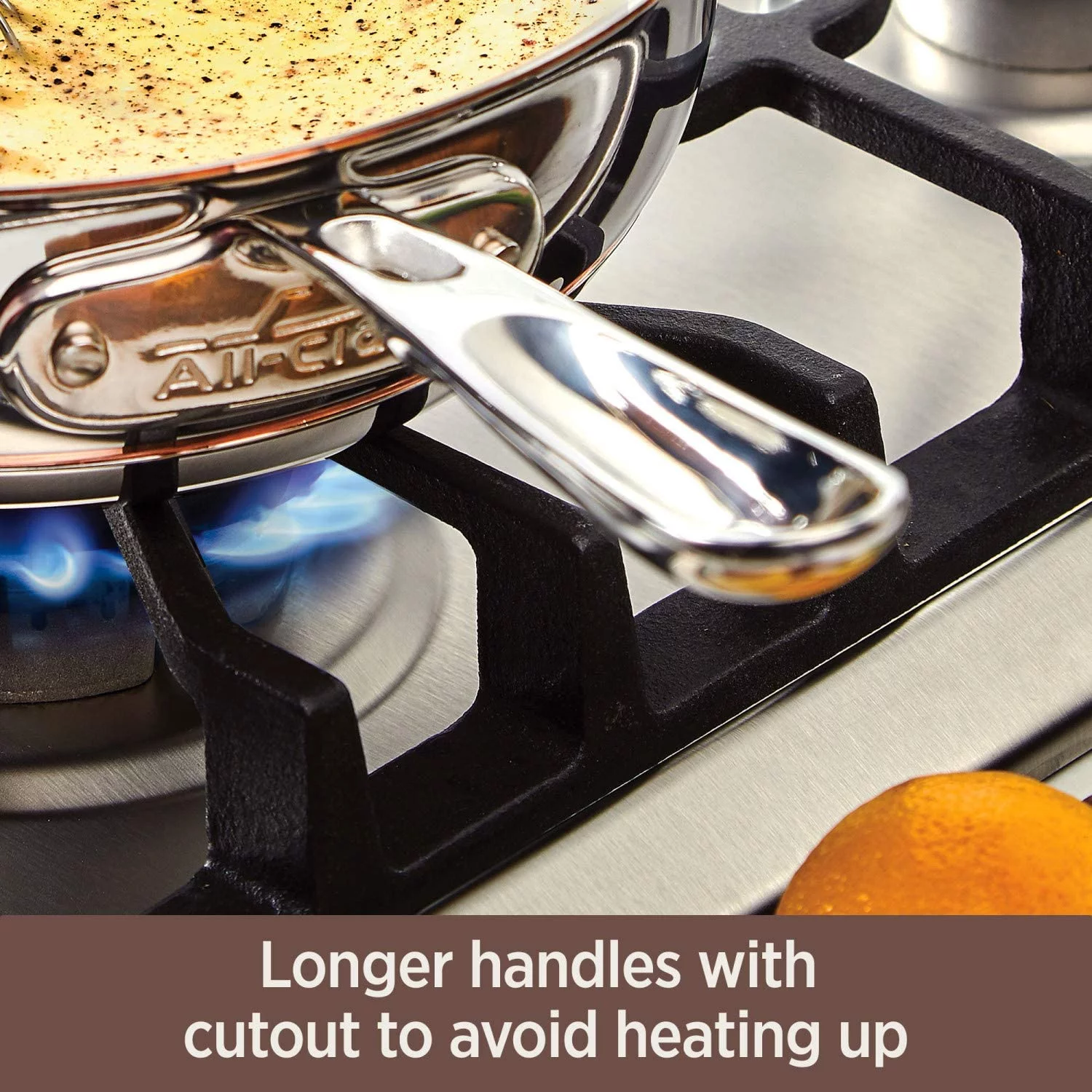 en Copper Core 5-Ply Stainless Steel Cookware Set 14 Piece Induction Oven Broil Safe 600F Pots and Pans