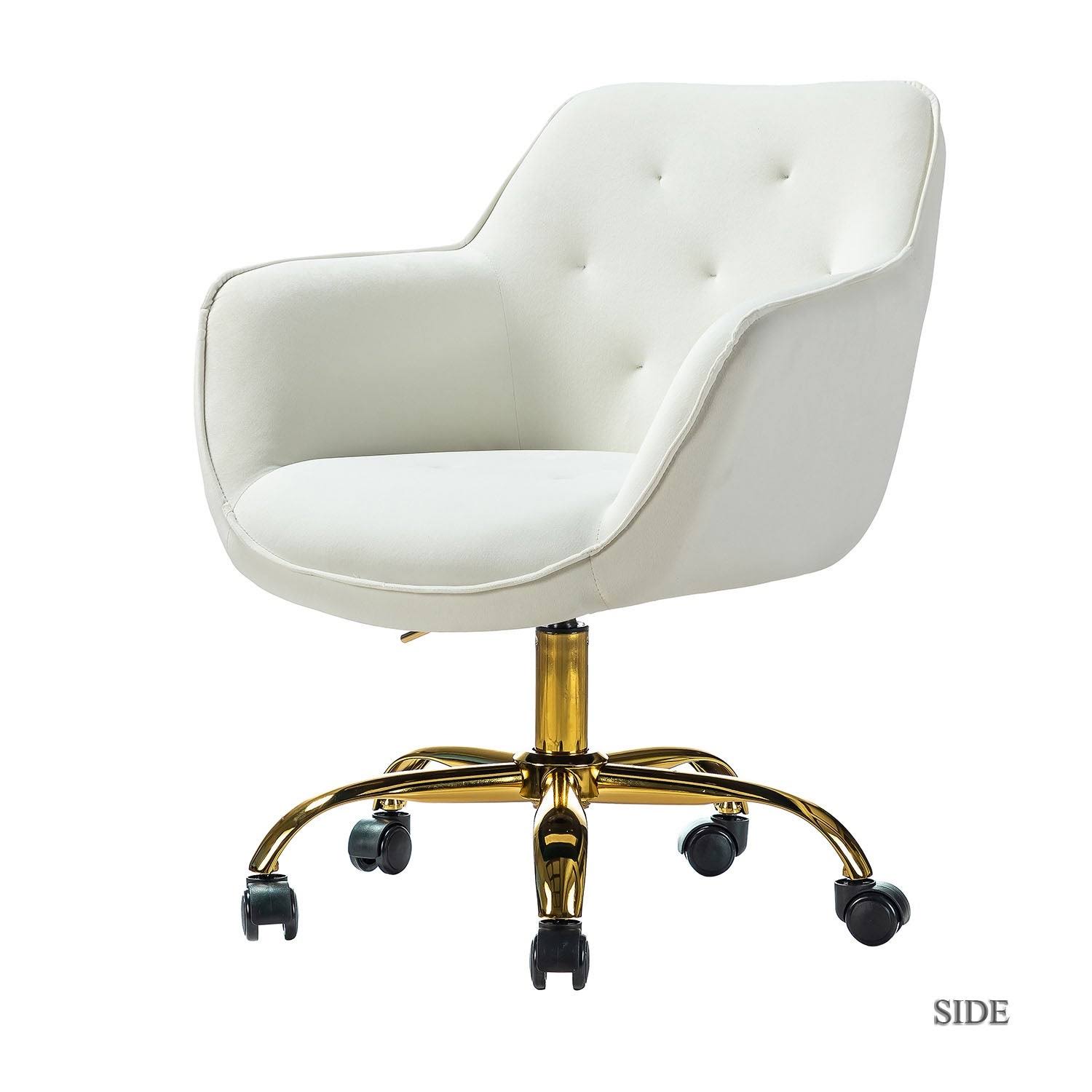 Galera Swivel Task Chair with Tufted Back - Black